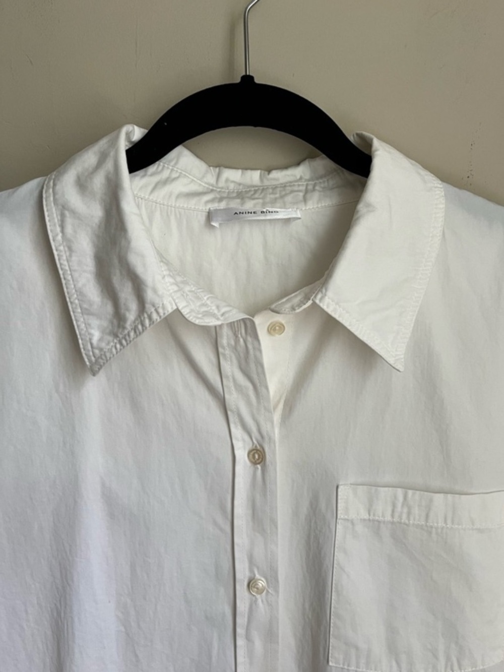 anine bing cotton button front shirt - Picture 2 of 7